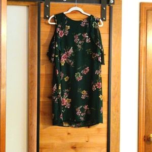 Green floral dress